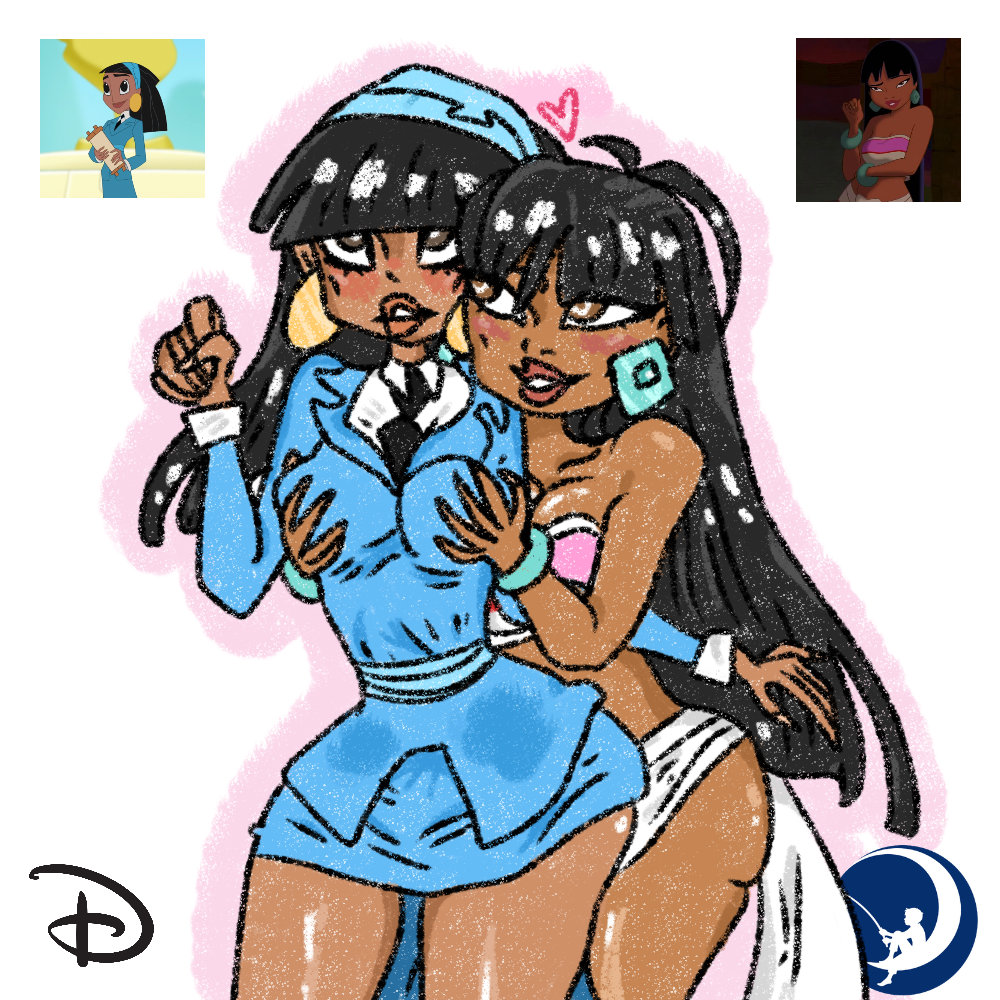 2girls cartoon chel chel_(the_road_to_el_dorado) crossover disney dreamworks groping latina malina peruvian_female the_emperor's_new_groove the_emperor's_new_school the_road_to_el_dorado yuri