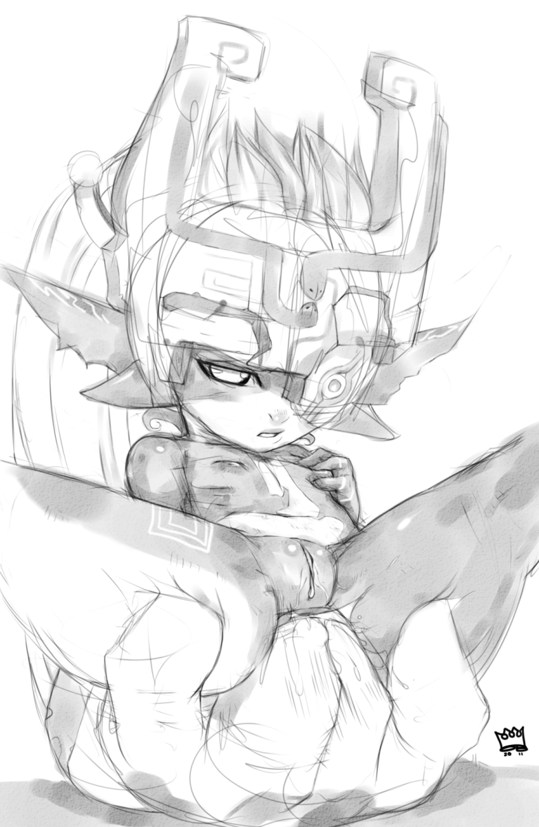 imp_midna midna monochrome nipples pussy soulstealer666 the_legend_of_zelda twilight_princess