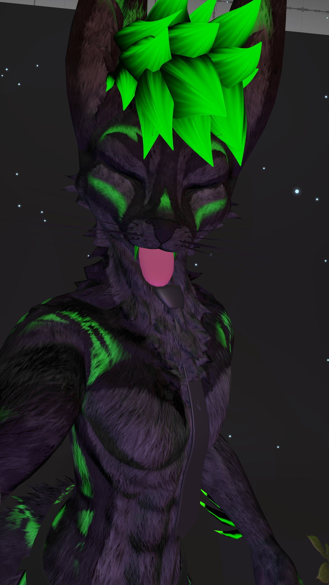 abs anthro anthro_only canid canine canine_genitalia canine_genitals fur furry furry_only green_hair grey_fur hoodbrailen knot male male_only muscular muscular_anthro muscular_male rexouium twitter url vr_media vrchat