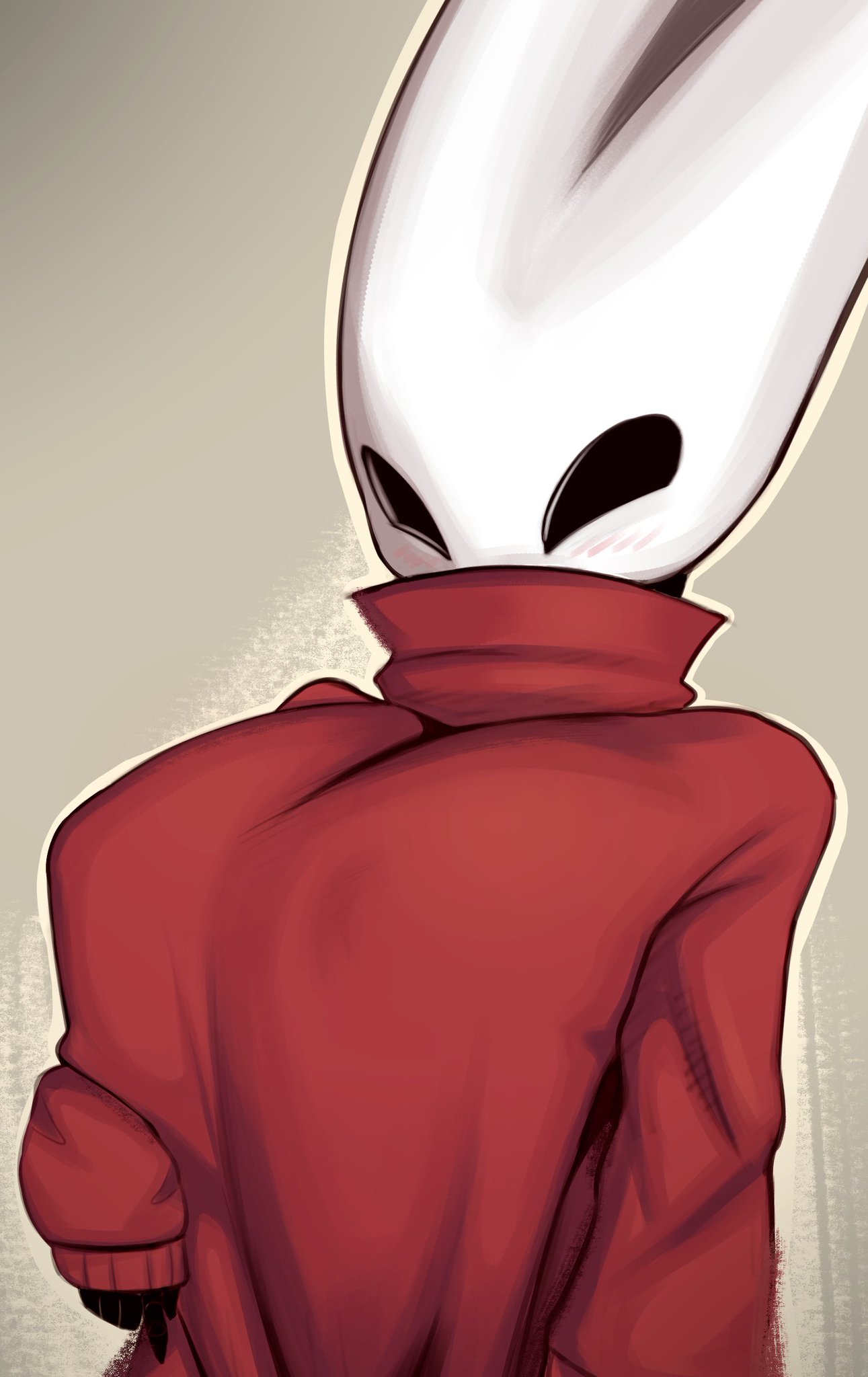 1girls, arthropod, big breasts, black body, bnuy mimi, breasts, busty, busty female, clothed, clothing, female, female only, hollow knight, hollow knight: silksong, hornet (hollow knight), humanoid, insect girl, large breasts, no artist signature, no bra, no source, not porn, smile, solo, solo female, team cherry, wholesome