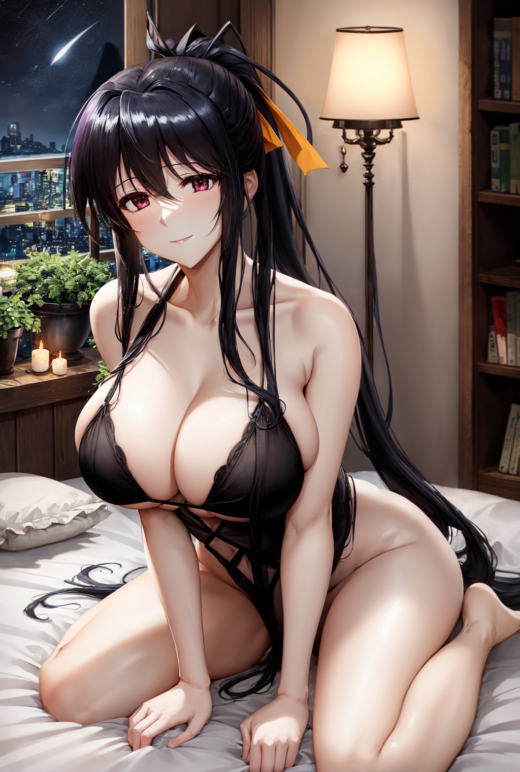 ai generated, akeno himejima, breasts, curvy body, curvy female, curvy figure, female, female focus, female only, hi res, high school dxd, huge breasts, solo female, stable diffusion, voluptuous, voluptuous female