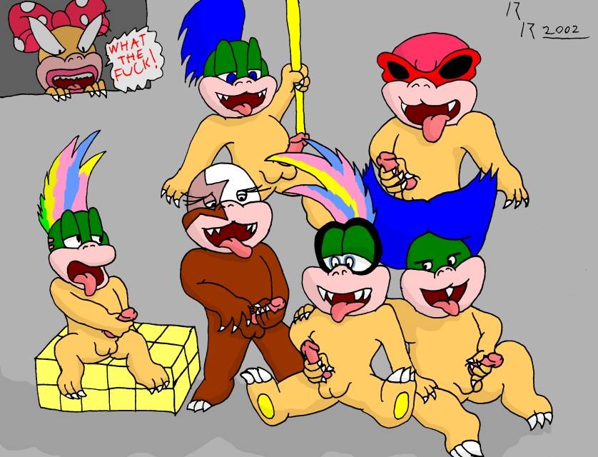 2002 age_difference anthro female group iggy_koopa koopa koopaling larry_koopa lemmy_koopa lewrancelaura ludwig_von_koopa male male/male mario_(series) morton_koopa_jr. nintendo rave_roo roy_koopa scalie sibling the_koopa_girls wendy_o._koopa younger_female younger_male