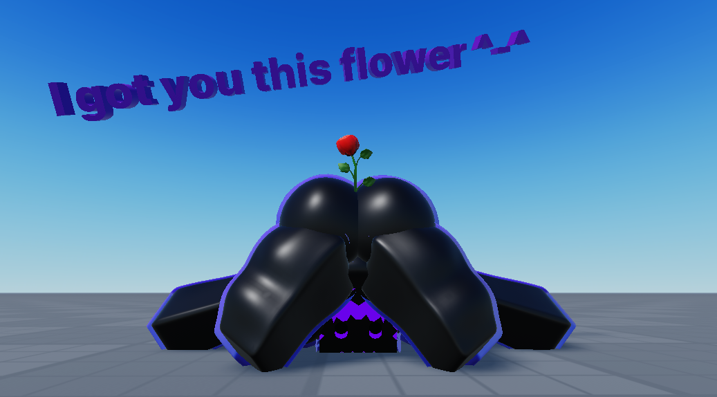 3d artist_request ass big_butt black_skin cute flower flower_in_butt geometry_dash happy nude nude_female pink_glow presenting presenting_hindquarters roblox robloxian source_request tagme upside_down video_games