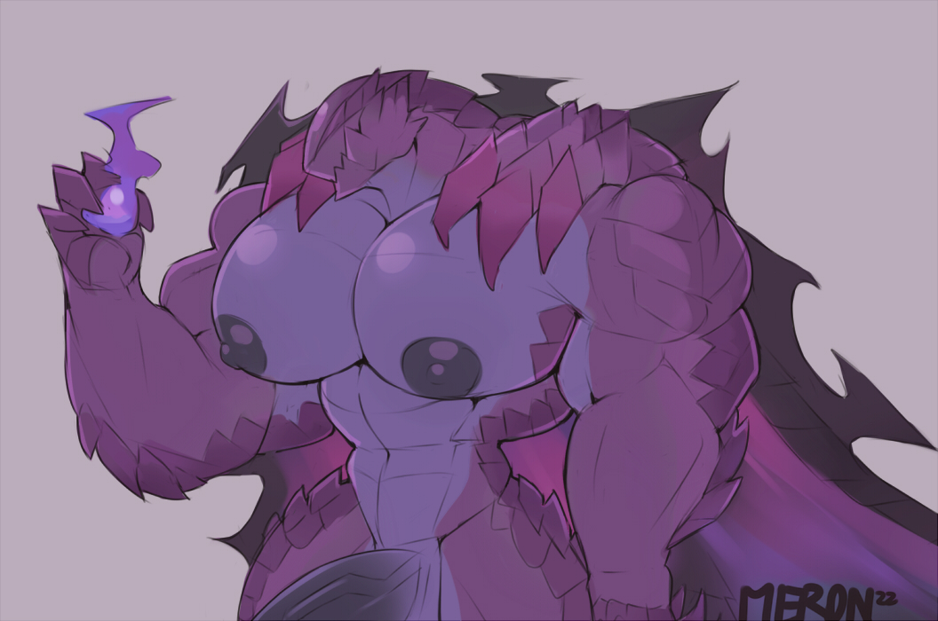 anthro balls bara bara_tits big_balls big_pecs big_penis gore_magala male male_only merong monster monster_hunter muscles muscular nude penis solo solo_male