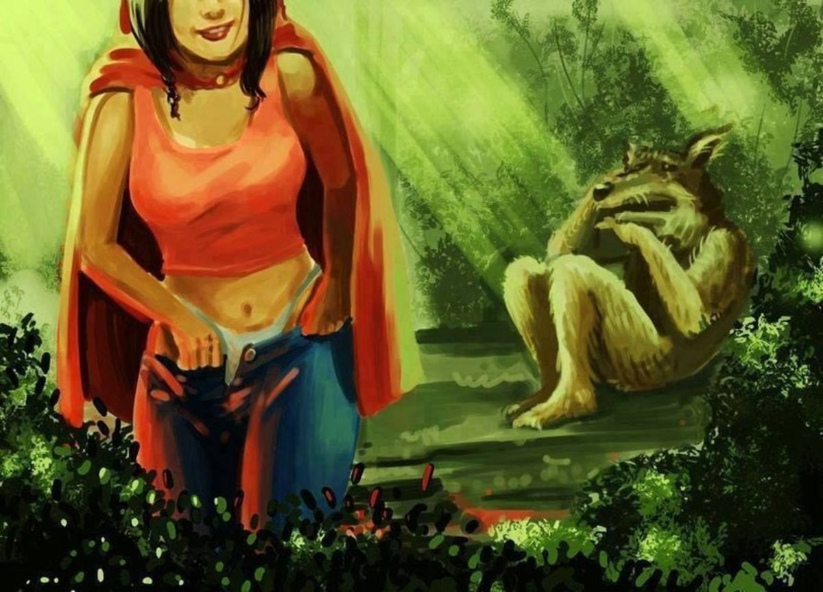 1boy, 1girls, after rape, after sex, black hair, dark skin, dark-skinned female, dominant female, female, female focus, female rapist, femdom, getting dressed, implied sex, jeans, little red riding hood, male, male rape victim, midriff, rape, reverse rape, smirk, tagme, tank top, werewolf, white panties, wolf, wolf humanoid, zoophilia