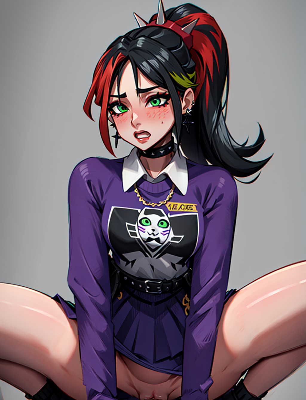 1girls, ai generated, black hair, female, fortnite, helsie (fortnite), ponytail, tagme, wardens