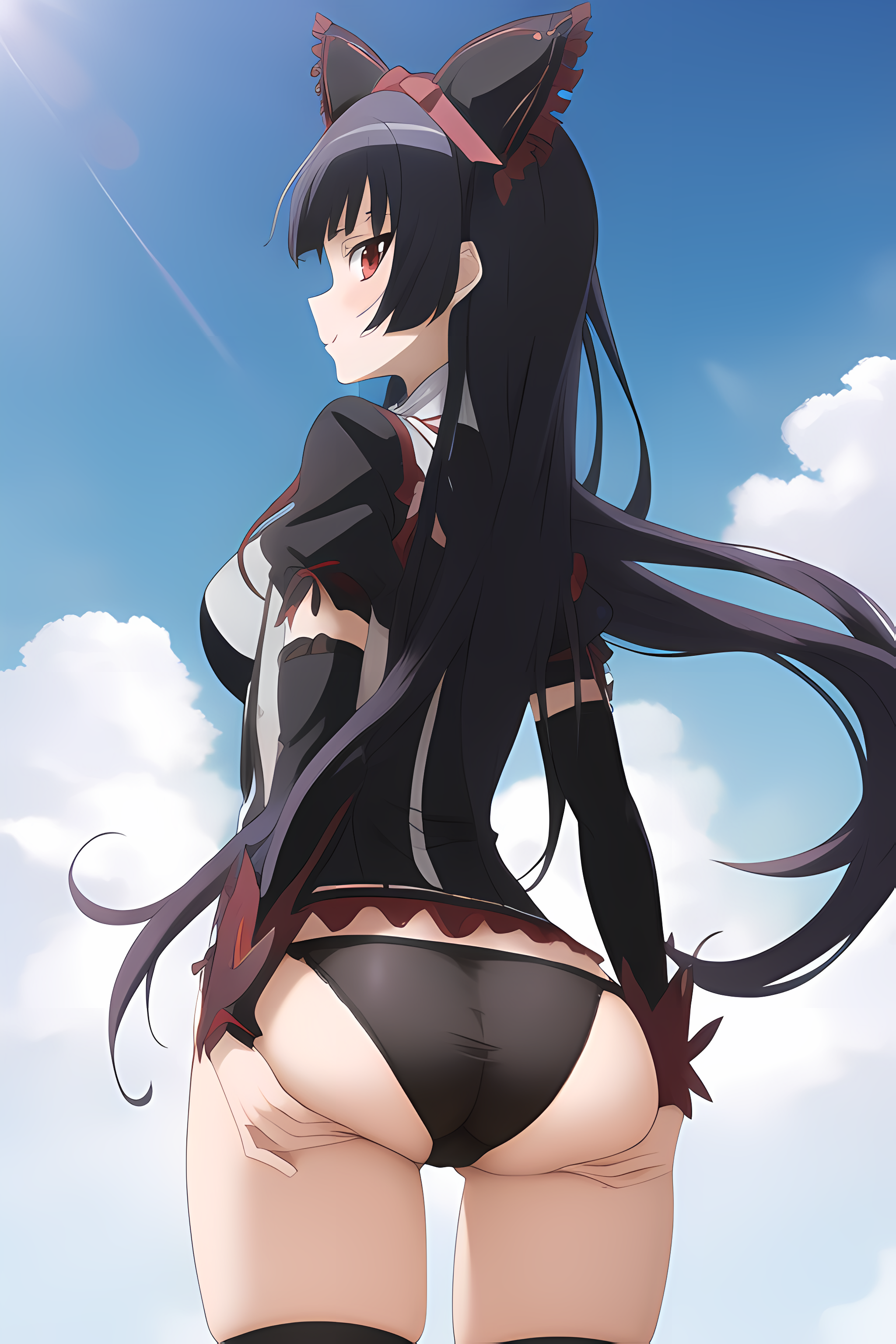ai generated, ass, ass grab, female, gate - jieitai ka no chi nite kaku tatakaeri, rory mercury