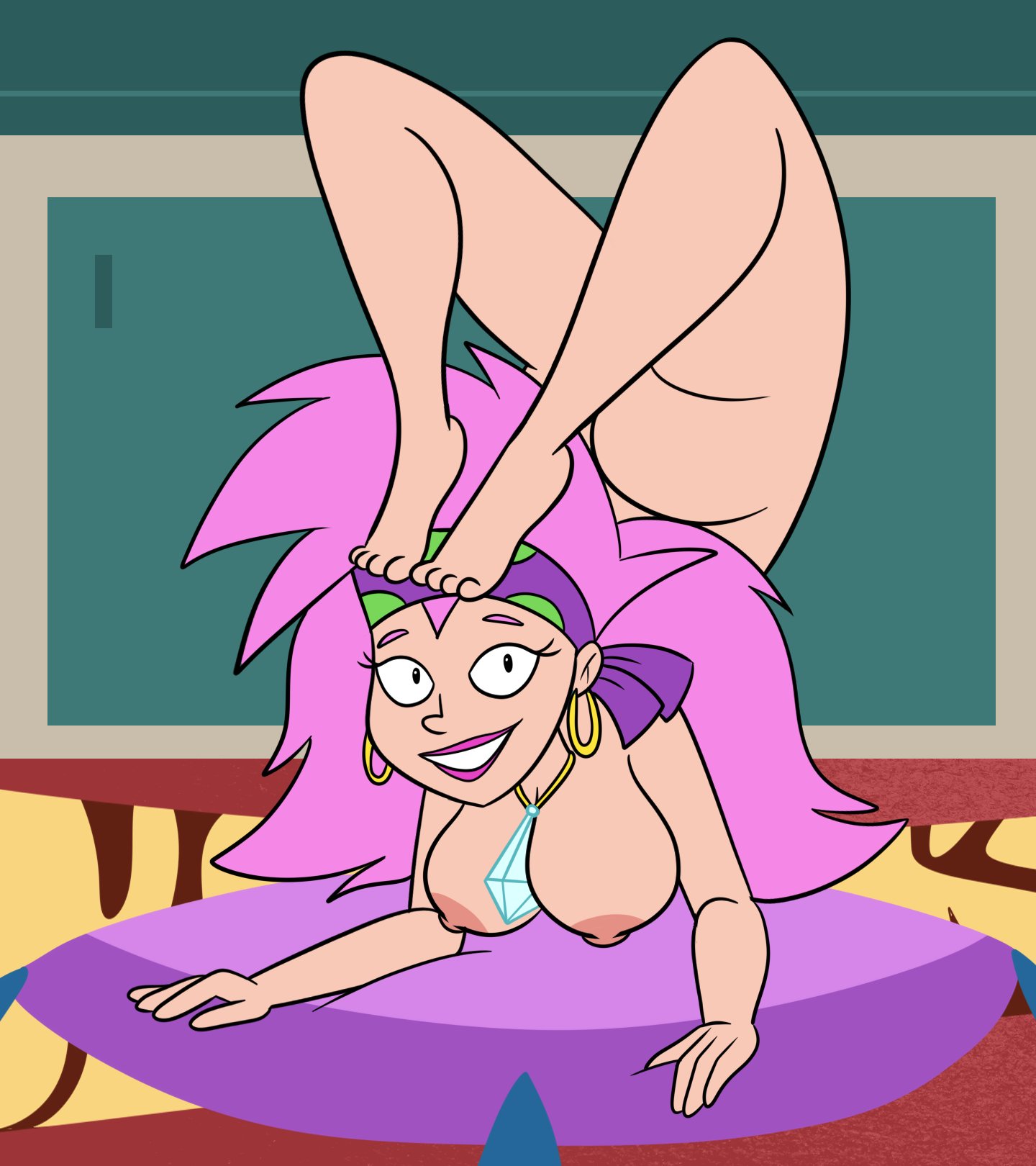1girls, big breasts, breasts, completely nude, crystal zilla, female, female focus, female only, legs, legs up, light skin, light-skinned female, long hair, mature female, milf, moi willy, fils de rock star, mother, my dad the rock star, naked, naked female, nickelodeon, no bra, no panties, nude, nude female, pink hair, scobionicle99, teletoon, yoga pose