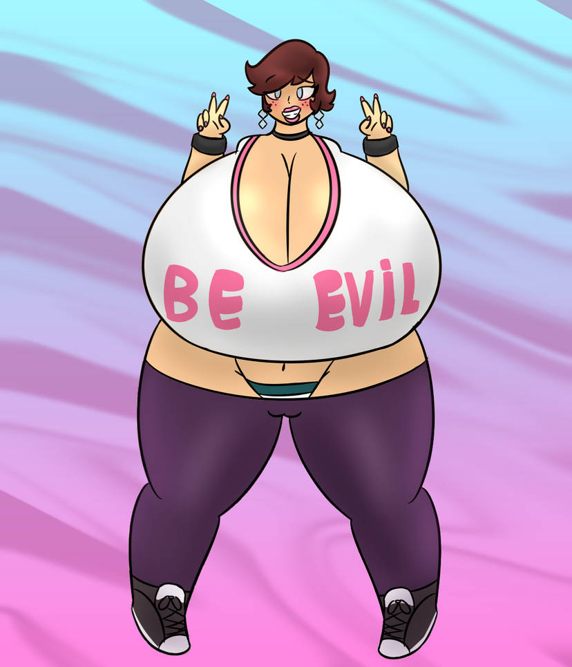 big_ass big_breasts breasts_bigger_than_head clothed dorito228 female female_only hyper_bimbo