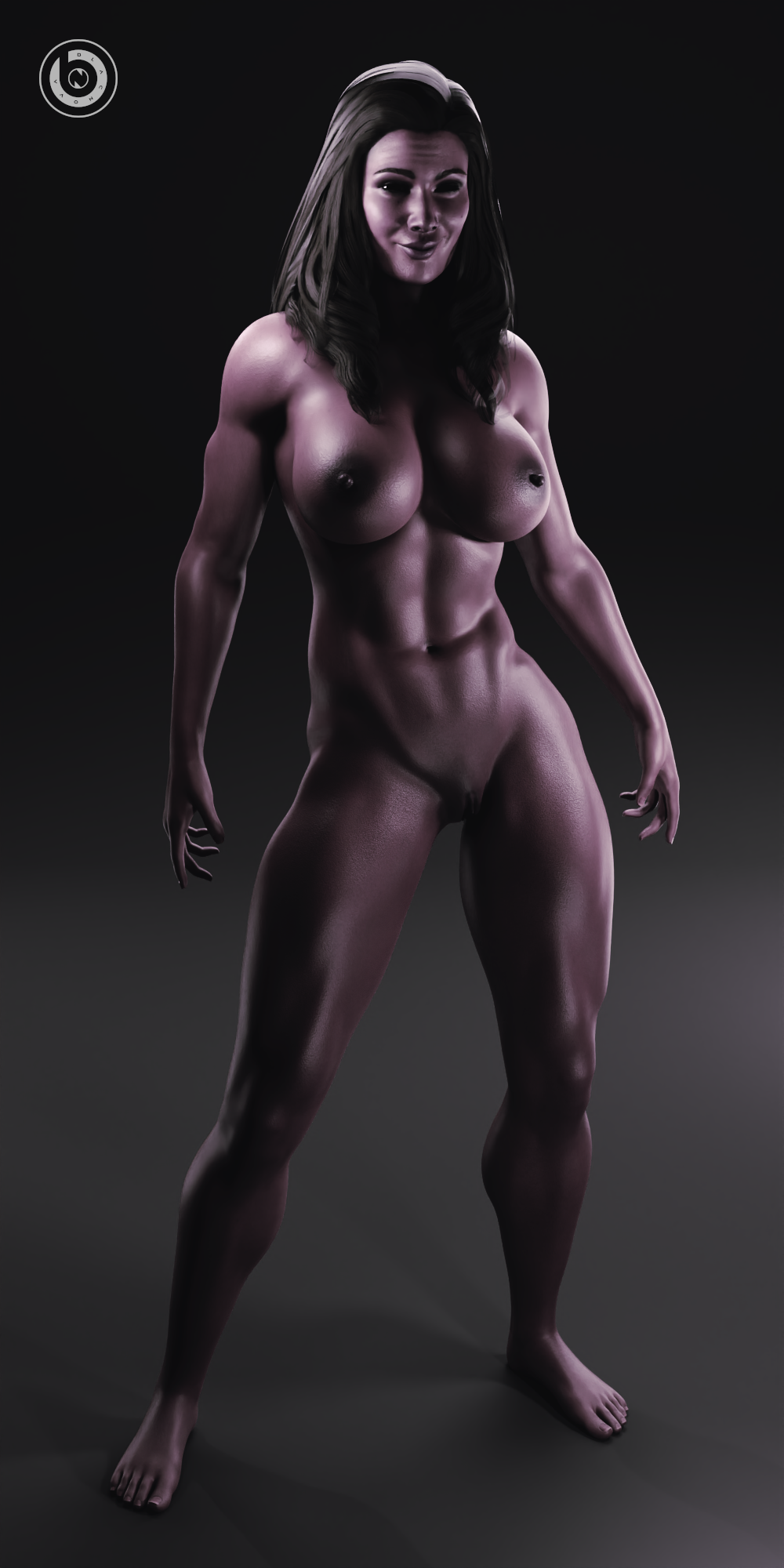 1girls 3d abs black_eyes blacnova blacnovasfm blender_(software) breast breasts dc dc_comics demon_shader female female_only full_body full_frontal_nudity injustice_2 muscular muscular_female naked nude poster solo wonder_woman wonder_woman_(injustice) wonder_woman_(series)