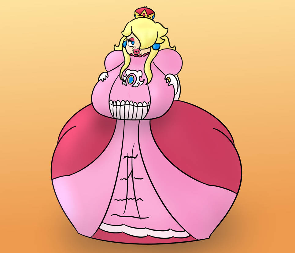 big_ass big_breasts big_hips breasts_bigger_than_head clothed dorito228 dress female female_only huge_breasts huge_hips hyper hyper_bimbo mario_(series) massive_breasts nintendo princess_peach wide_hips