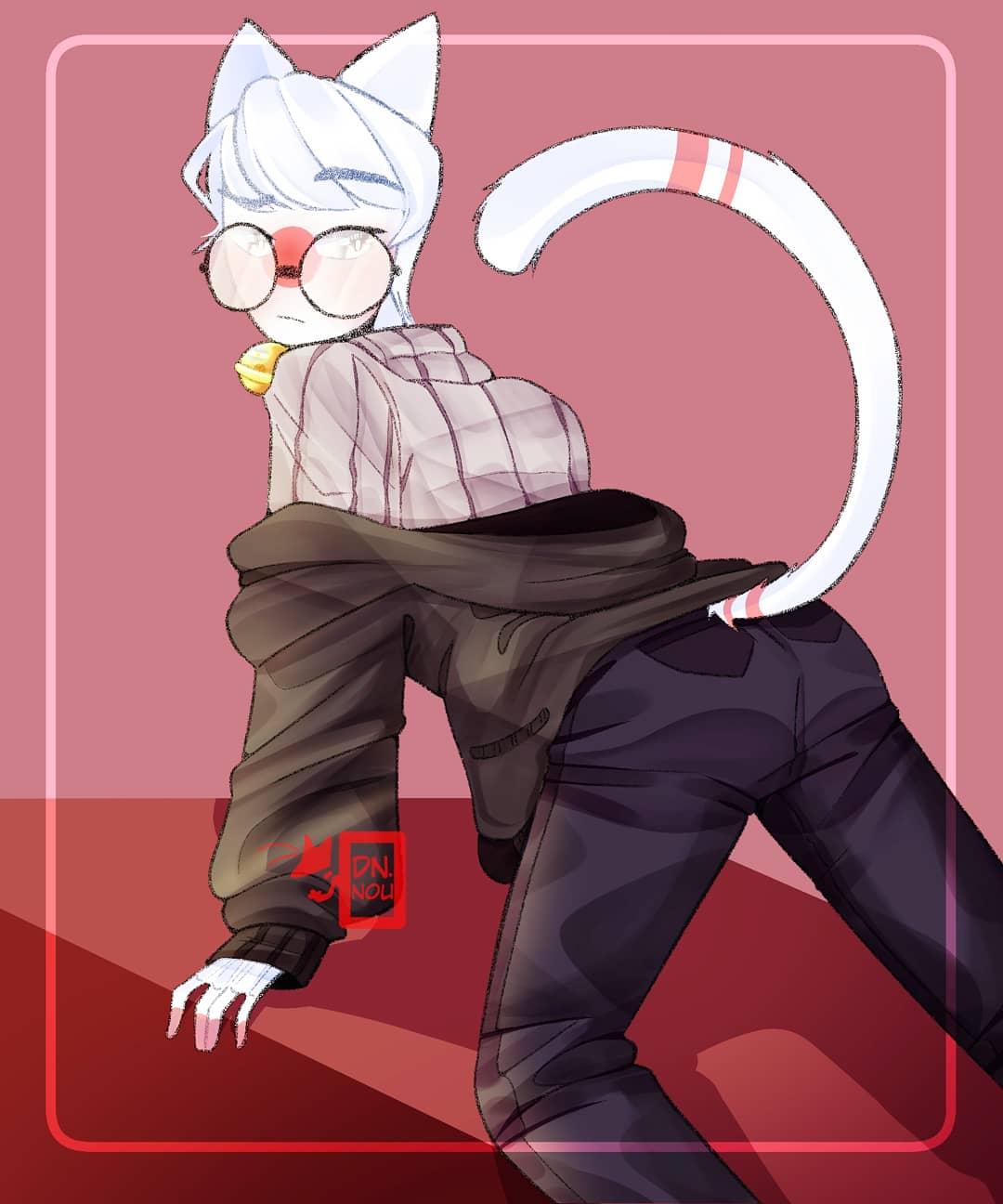 1boy alternate_version_available ass ass_focus clothing countryhumans donna_nou eyebrows_visible_through_hair femboy glasses japan_(countryhumans) male male_only safe sfw