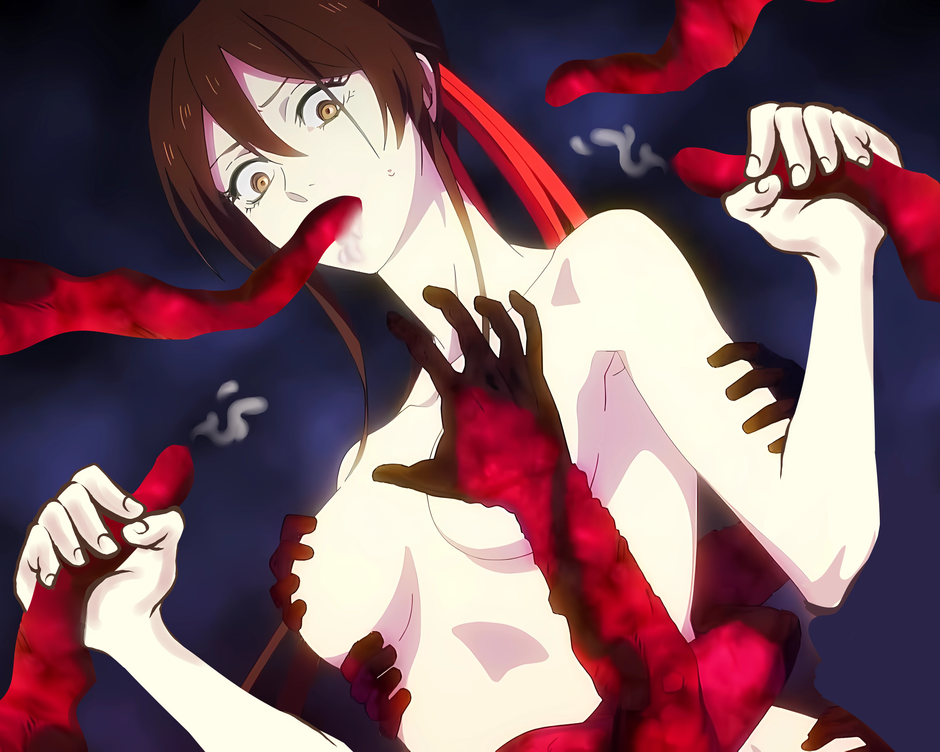 deepthroat, gangbang, jigokuraku, tentacle, yamada asaemon sagiri