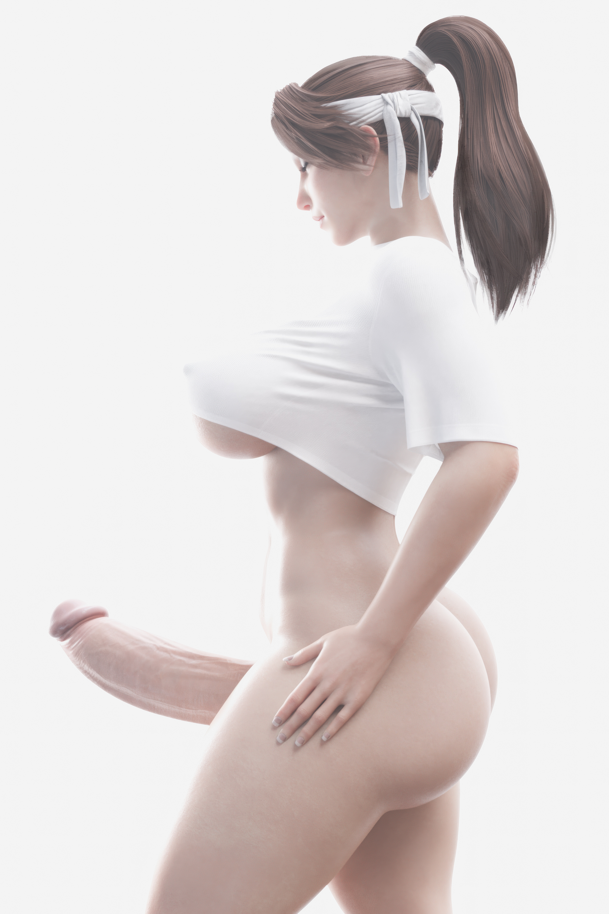 1futa, 3d, ass, big ass, big breasts, big penis, breasts, erection, final fantasy, final fantasy vii, final fantasy vii remake, french nails, futa only, futanari, intersex, jessie rasberry, large breasts, mostly nude, penis, smooth skin, solo, stevencarson