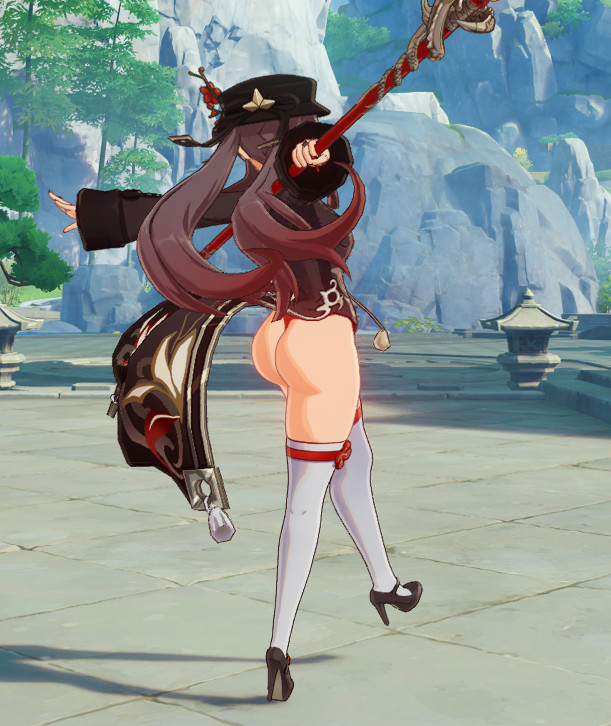 1girls, 3d, female, genshin impact, hazeker, hu tao (genshin impact), mod, tagme, thick thighs, wide hips