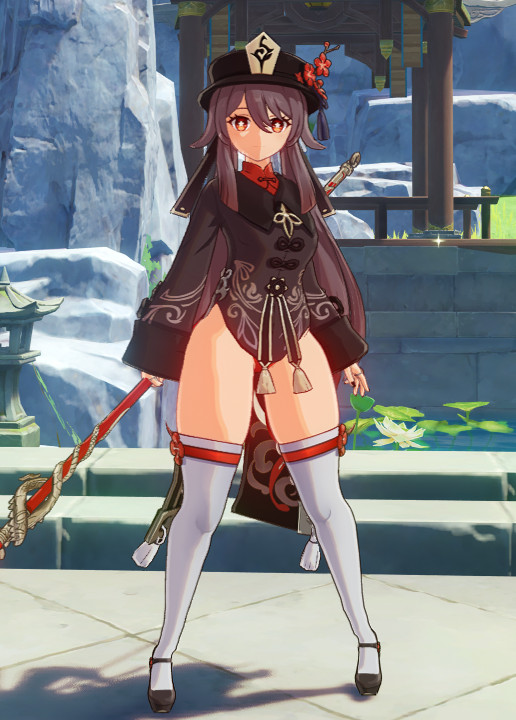 3d, female, genshin impact, hazeker, hu tao (genshin impact), mod, tagme, thick thighs, wide hips