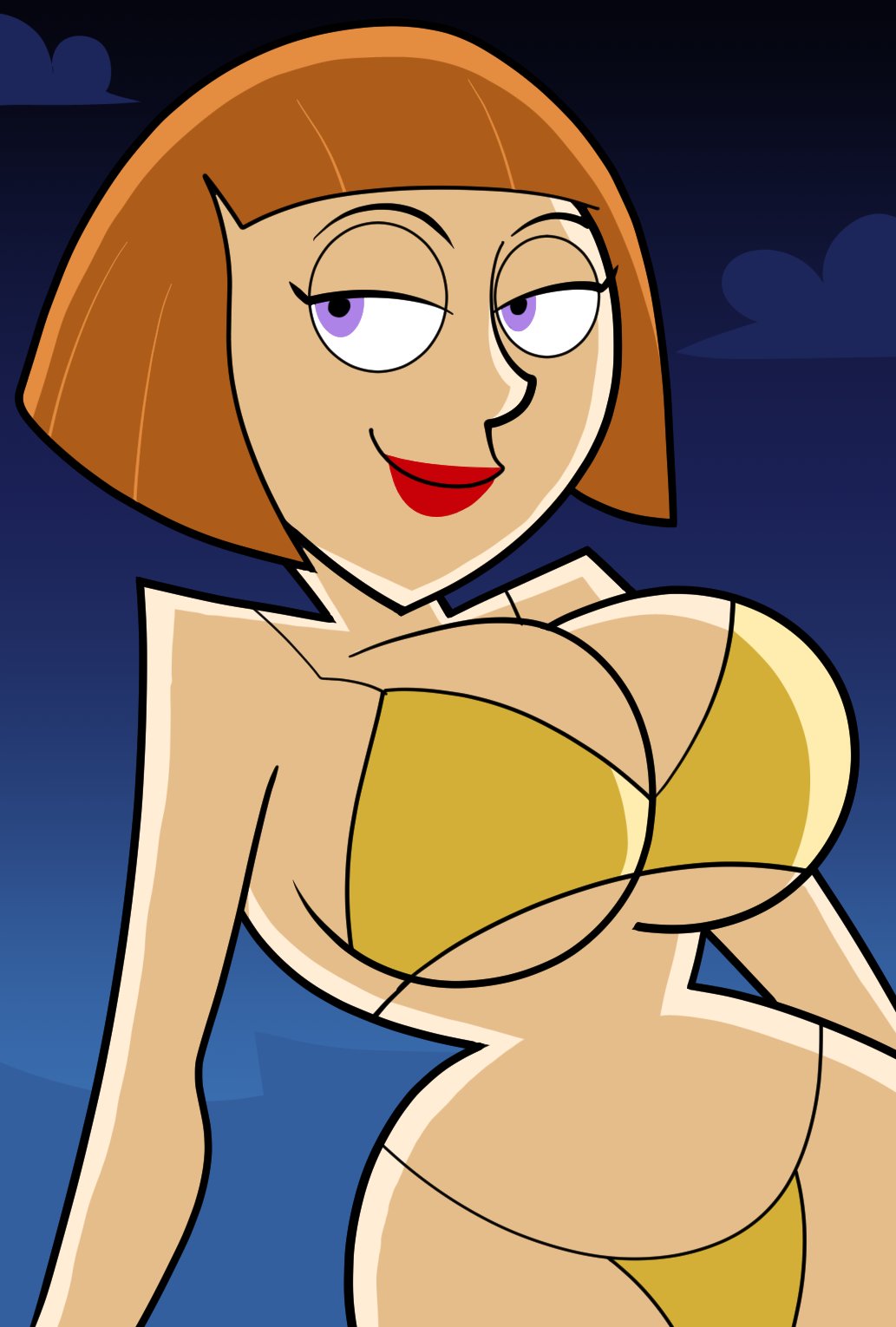 alternate_version_available atomictiki big_breasts bikini bikini_bottom bikini_top danny_phantom huge_breasts large_breasts madeline_fenton milf mother nickelodeon wide_hips