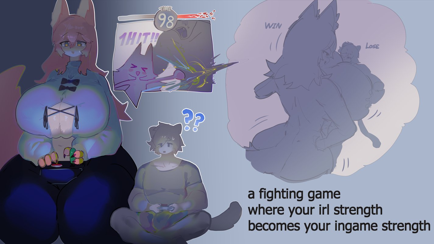 anthro, big breasts, breasts, female, thick thighs, unnamed fox (utterangle), utterangle, wide hips