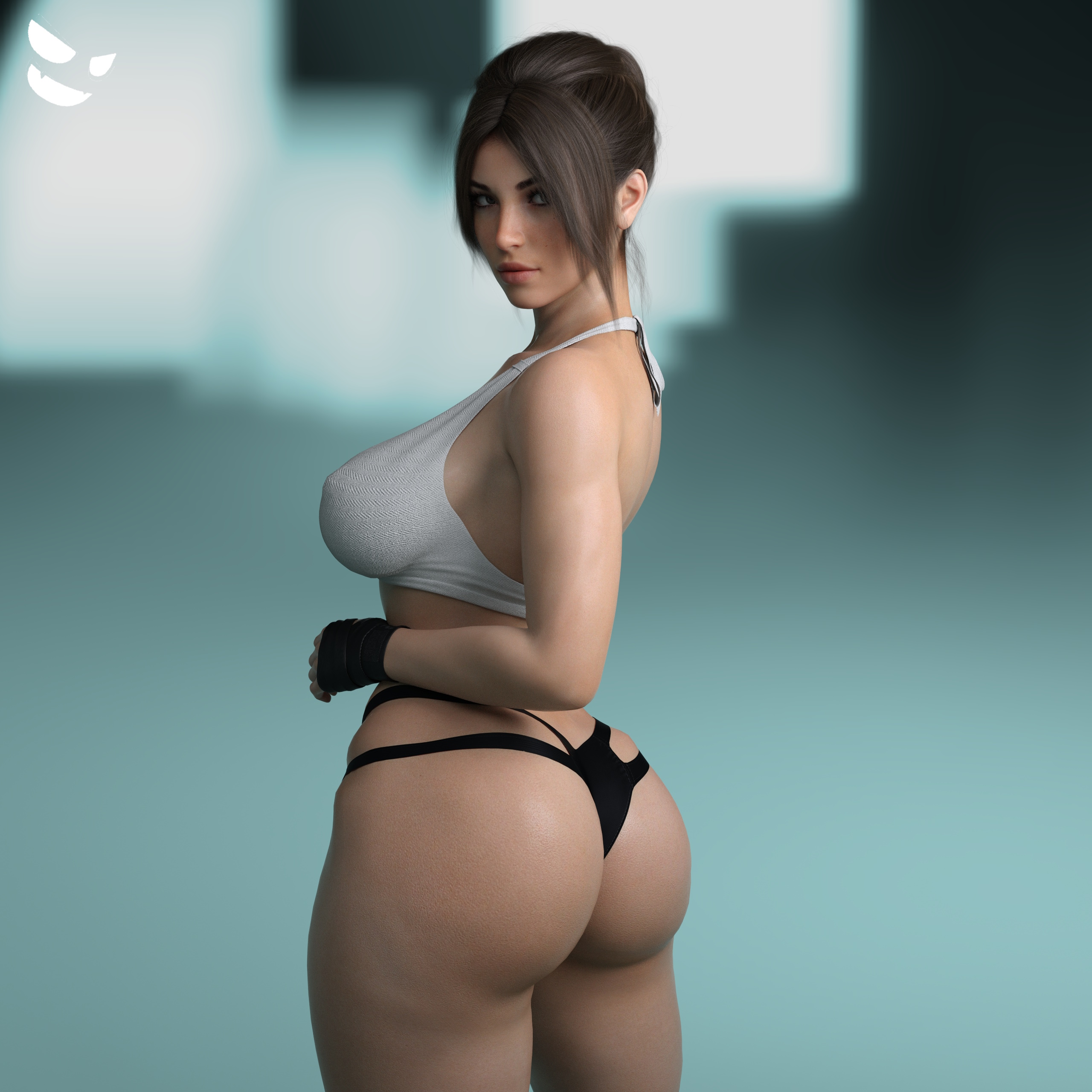 1girls, 3d, ass, big ass, big breasts, breasts, cleavage, female, female only, gm studios, lara croft, lara croft (survivor), solo, solo female, thick thighs, tomb raider, tomb raider (survivor)
