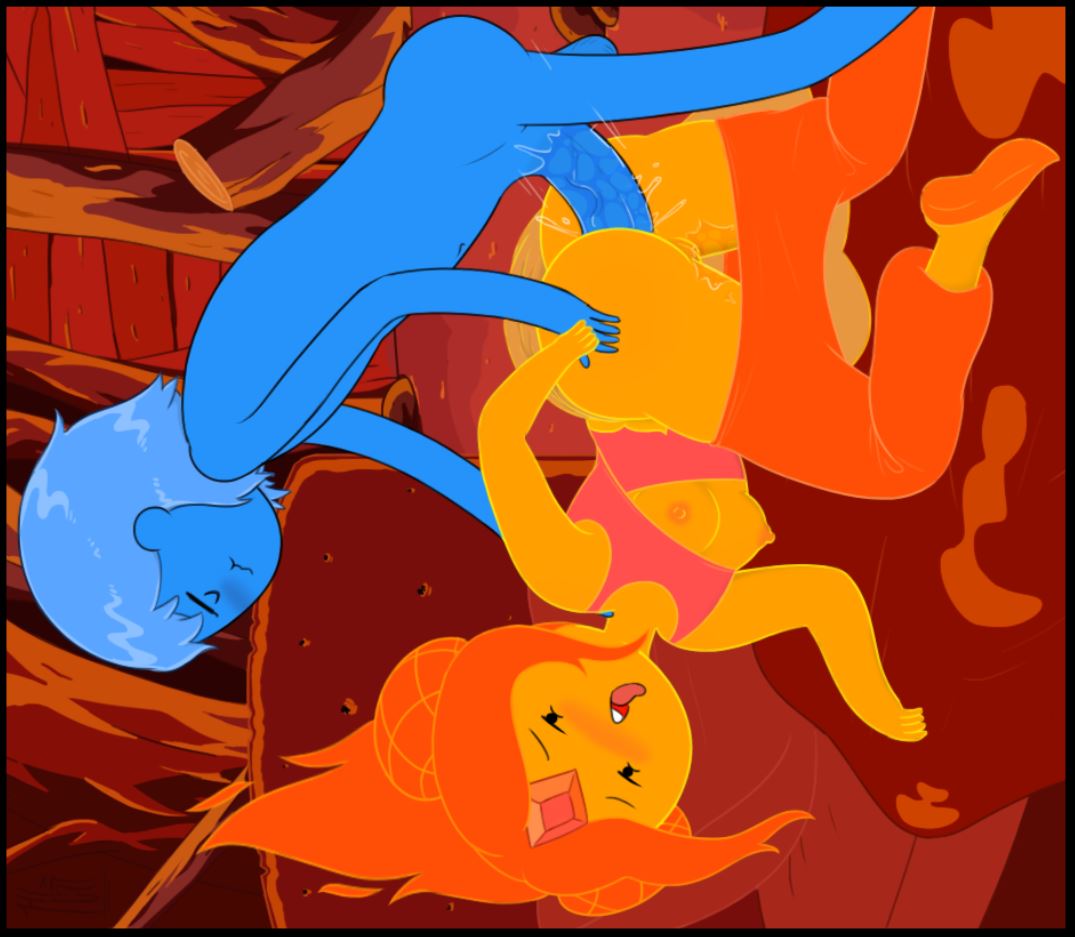 1boy 1girls adventure_time anal anal_penetration anal_sex female female_penetrated finn_the_human flame_princess from_behind_position hubi humanoid humanoid_penetrated male male/female male_penetrating male_penetrating_female penis sex tagme