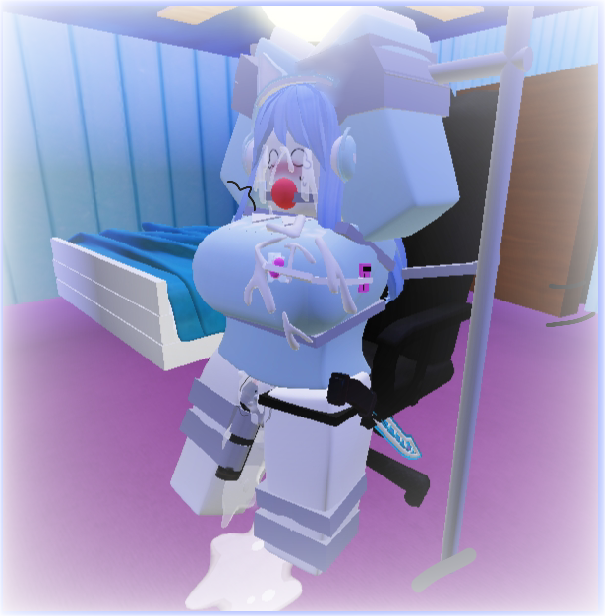 1girls 3d ball_gag bondage cat_ears cum? female gag gagged general puri_(youtuber) roblox roblox_avatar roblox_puri rubyhappysus self_upload solo tagme vibrator youtube youtuber