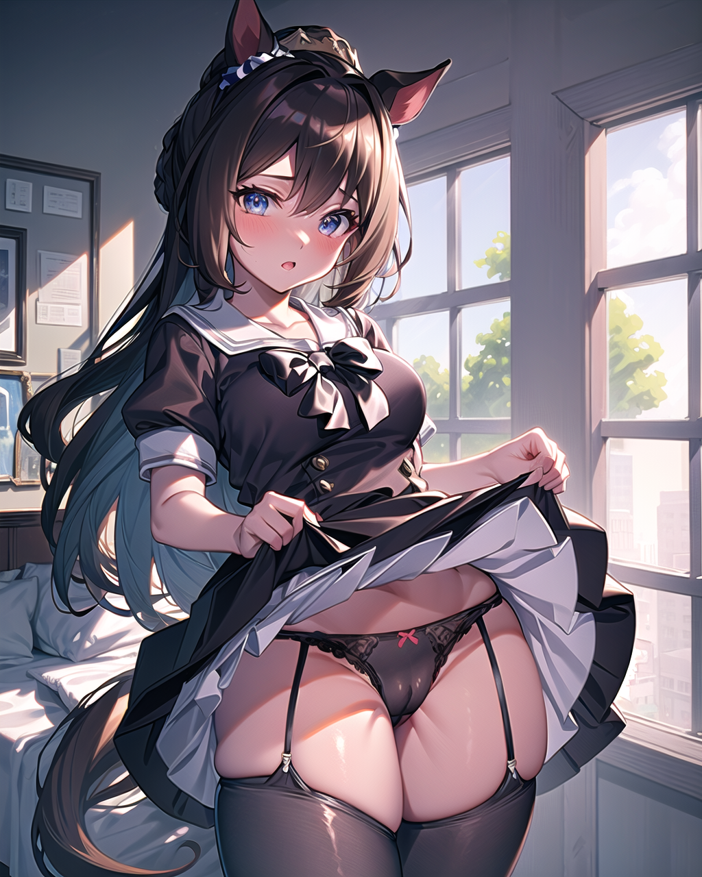 ai_generated animal_ears cygames dmm_games doujin el_condor_pasa_(umamusume) fictional fictional_product fictitious horse_ears_girl inspired_by_real_derby_horse japan_umamusume_training_schools_and_colleges nsfw seductive sensitive tracen_academy umamusume umamusume_pretty_derby umsk unofficial うましこ ウマシコ