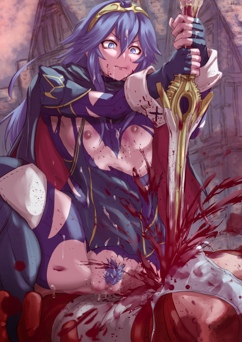 1boy 1girls after_rape after_sex after_vaginal bare_thighs blood blue_eyes blue_hair breasts censored creampie cum cum_in_pussy cum_inside cum_on_body cum_on_breasts cum_on_face cum_on_hair cum_on_hand death defeated drooling falchion_(fire_emblem) female female_focus female_pubic_hair fingerless_gloves fire_emblem fire_emblem_awakening frown gloves gore guro hanemikakko long_hair lucina_(fire_emblem) male male_death nintendo nipples nude nude_female outdoors panties pantyhose pubic_hair rape revenge saliva saliva_trail small_breasts sniffing sniffing_panties solo_focus spread_legs sword thick_thighs thighs tiara torn_clothes weapon