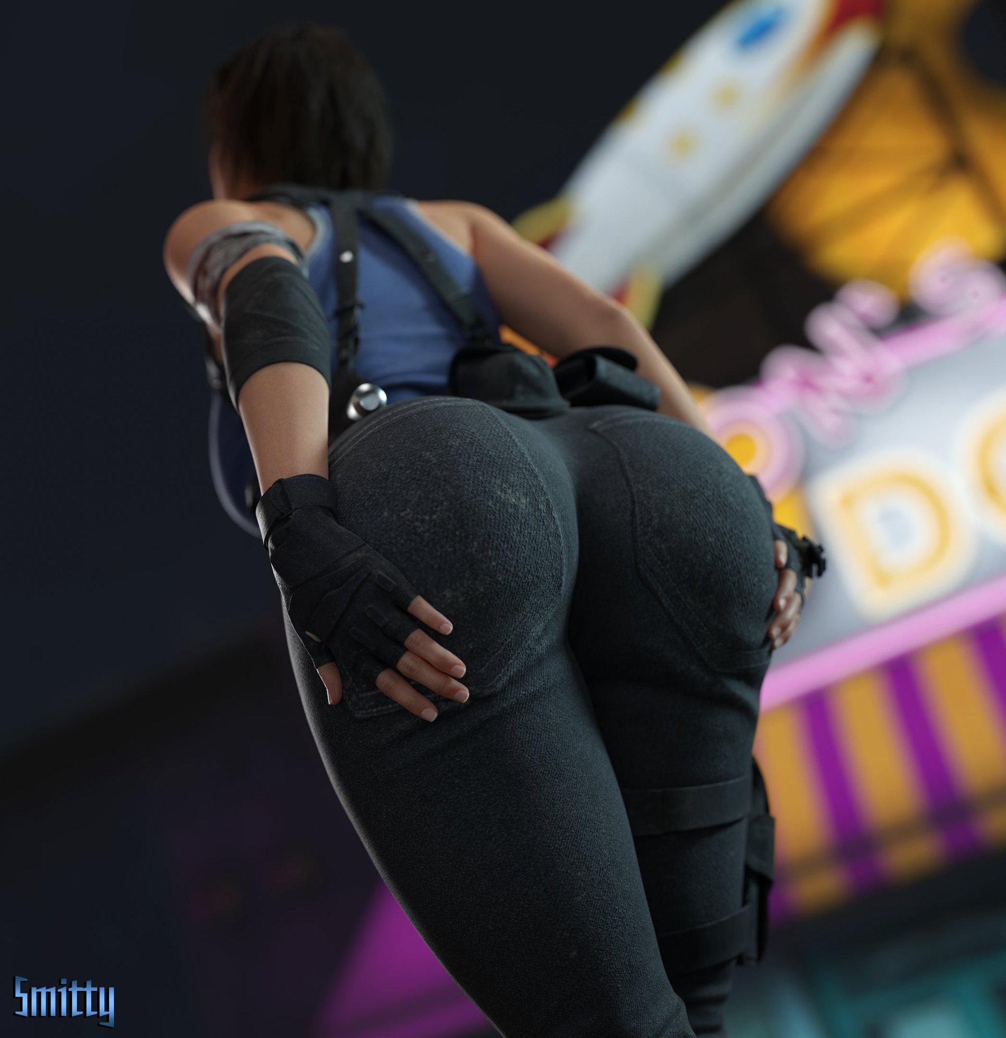 1girls, 3d, artist name, athletic, athletic female, big breasts, breasts, busty, capcom, cleavage, curvaceous, curvy, curvy figure, eyebrows, eyelashes, eyes, female, female focus, female only, fit, fit female, hips, hourglass figure, huge breasts, human, jill valentine, jill valentine (sasha zotova), large breasts, legs, light skin, light-skinned female, lips, mature female, resident evil, resident evil 3, resident evil 3 remake, smitty34, thick legs, thick thighs, thighs, top heavy, upper body, voluptuous, waist, watermark, wide hips