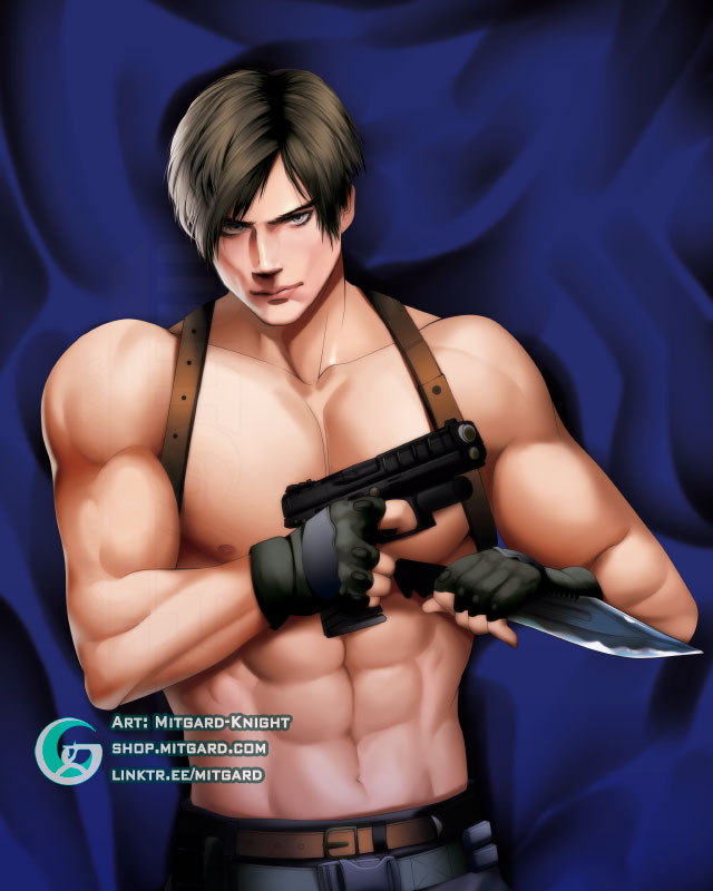 bara bodypillow dakimakura leon_scott_kennedy mitgard-knight muscular resident_evil