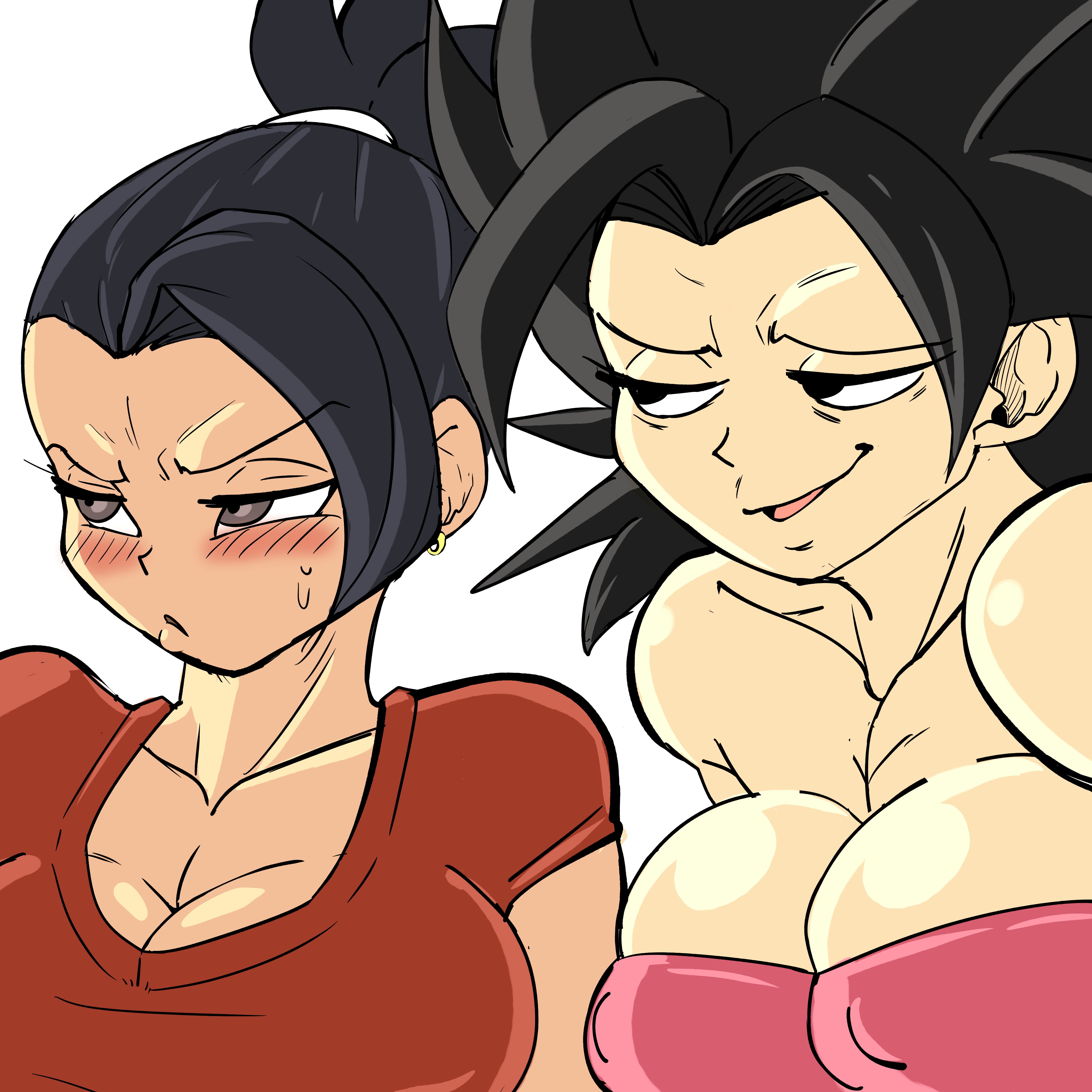 2girls, caulifla, dragon ball, female, female only, kale, multiple females, multiple girls, pseudocel, tagme