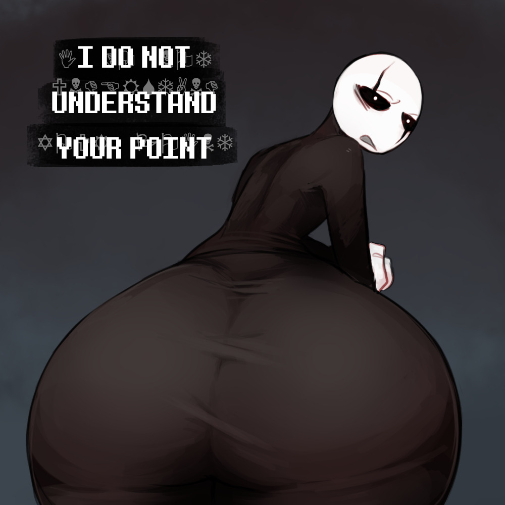 1boy ass big_ass big_butt black_clothing black_eyes bubble_ass bubble_butt fat_ass fat_butt gaster gasteritis huge_ass huge_butt looking_at_viewer looking_back male male_only massive_ass massive_butt plump_ass solo thick_ass undertale undertale_(series) undertale_au white_body white_pupils white_skin