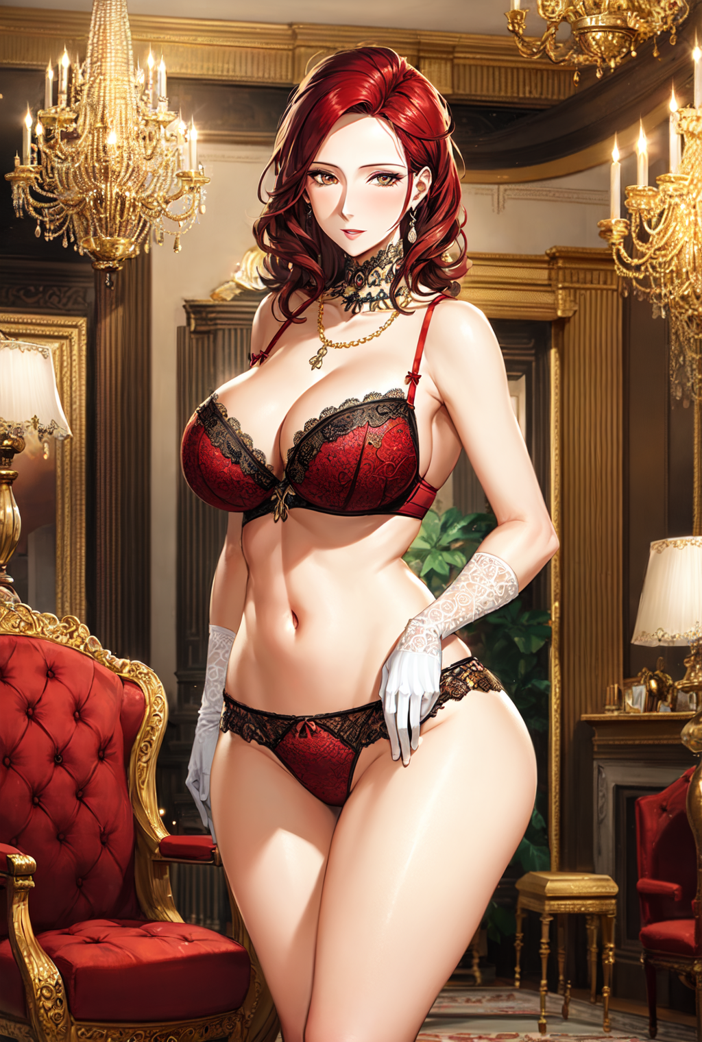 6_fingers ai_generated curvy_body curvy_female curvy_figure female_focus female_only hi_res huge_breasts lingerie long_hair milf multi_digit multi_finger red_hair stable_diffusion underwear voluptuous_female