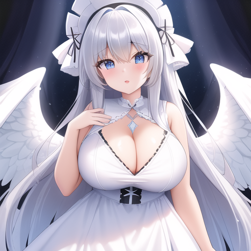 ai_generated angel anything_diffusion big_breasts cleavage mikey207 white_dress