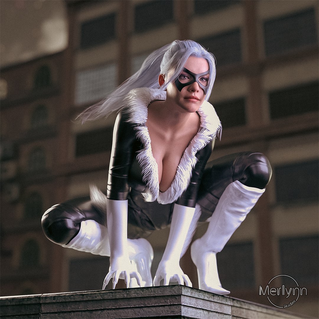 1girls 3d anti-heroine antiheroine athletic athletic_female big_breasts black_cat_(insomniac) black_cat_(marvel) breasts busty curvaceous curvy curvy_figure digital_media_(artwork) eyebrows eyelashes eyes felicia_hardy female female_focus female_only fit fit_female hair hips hourglass_figure huge_breasts human insomniac_games large_breasts legs light-skinned_female light_skin lips long_hair lower_body marvel marvel_comics mature mature_female merlynn solo spider-man_(ps4) spider-man_(series) superhero superheroine thick thick_hips thick_legs thick_thighs thief thighs top_heavy upper_body villain villainess voluptuous waist watermark white_hair wide_hips