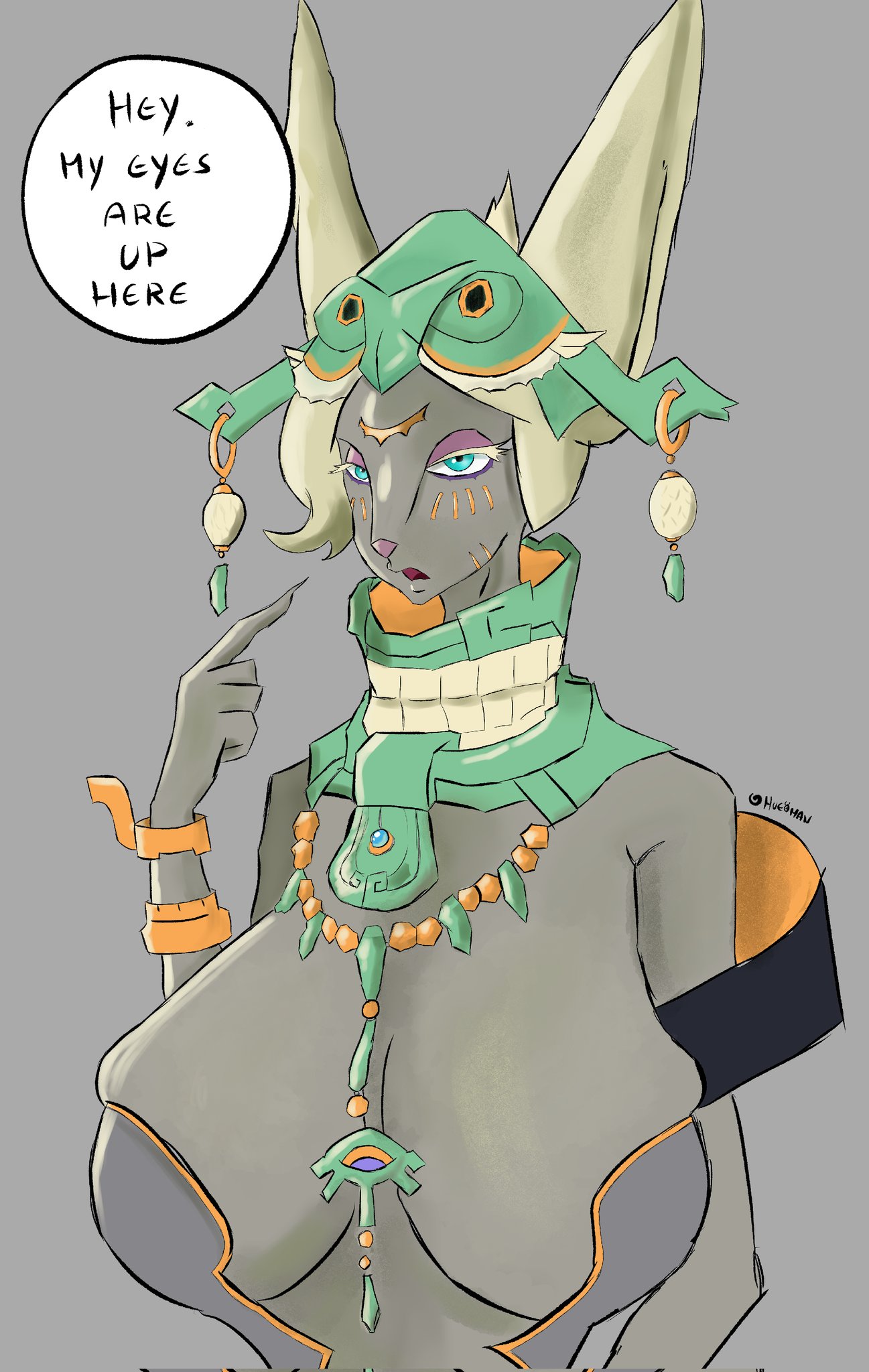 alternate breast size, anthro, big breasts, breasts, female, furry, hueoman, huge breasts, large breasts, mineru, nintendo, tears of the kingdom, the legend of zelda, zonai