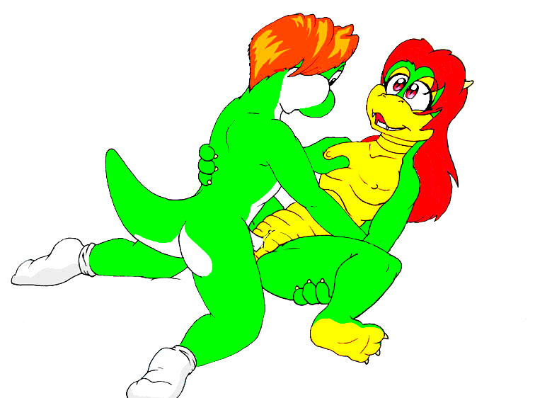 breasts dinosaur eye_contact female hair koopa legs looking_at_another male mario_(series) missionary_position nipples nude on_back penetration penis pussy raised rei_vegan reptile scalie sex socks spread_legs spreading straight tail vaginal_penetration yoshi