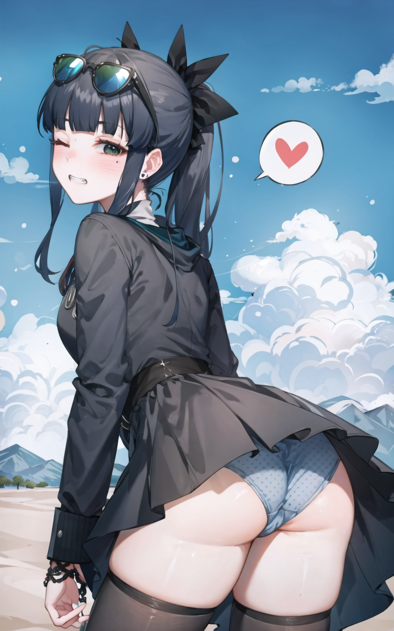 ai_generated artemis_of_the_blue black_hair blue_tongue indie_virtual_youtuber panties ponytail shark_girl skirt upskirt virtual_youtuber