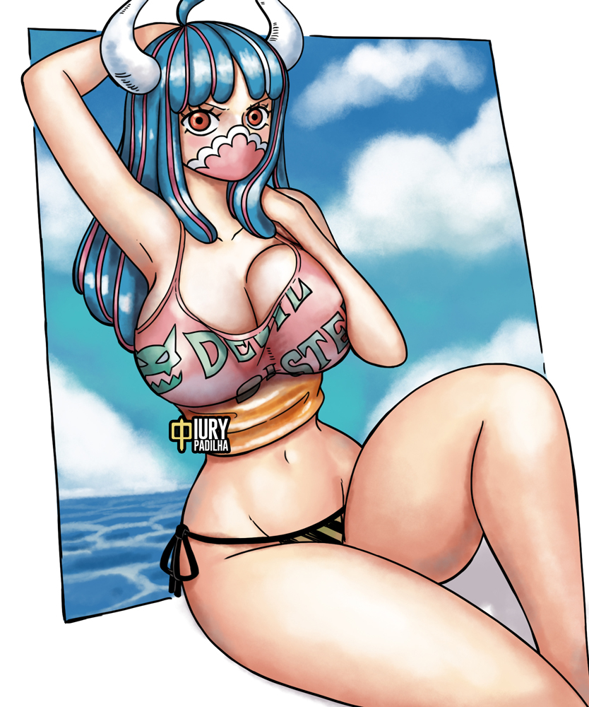 bikini bikini_bottom female female_only iury_padilha one_piece side-tie_bikini thick_thighs ulti_(one_piece) wano_country wide_hips