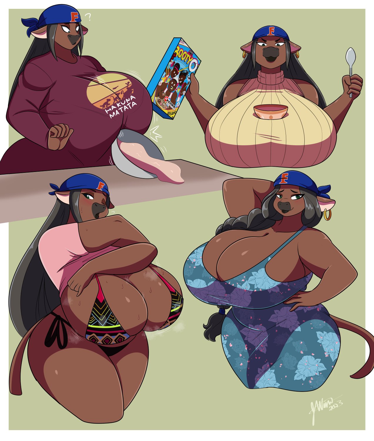 anthro artjwink big_breasts breasts female jwinkz thick_thighs wide_hips