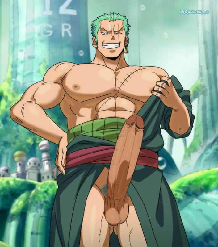 burankoprn gay male male_only muscle muscles muscular muscular_male one_piece roronoa_zoro sabaody_archipelago tagme yaoi