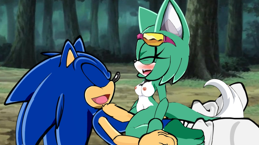 forest furry_only jorosahe on_ground outdoor_sex outdoors sex sonar_the_fennec sonic_(series) sonic_the_hedgehog sonic_the_hedgehog_(archie) sonic_the_hedgehog_(comics) sonic_the_hedgehog_(series) straight super_sonic_x_universe