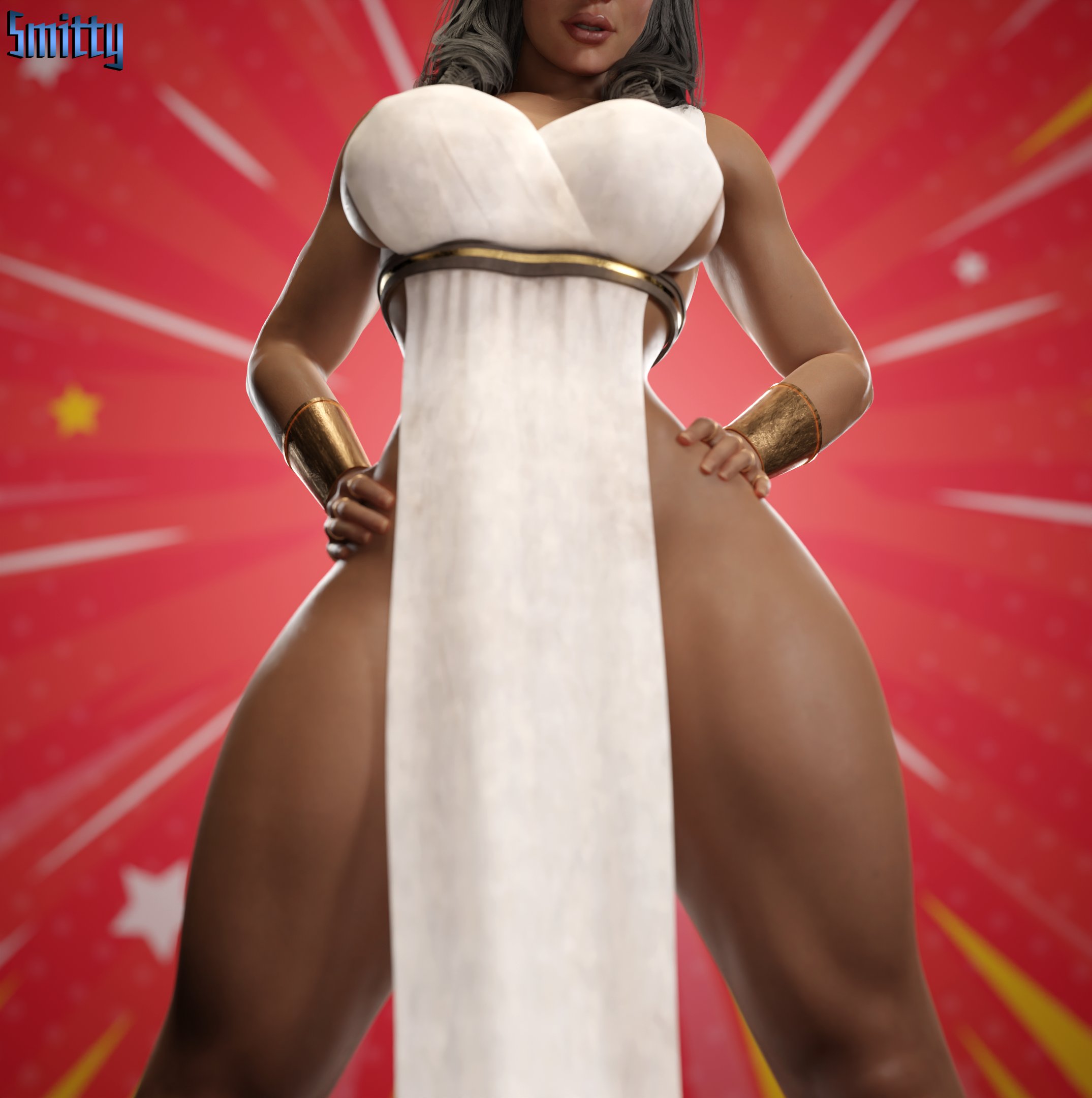 1girls, 3d, 3d (artwork), alternate version available, amazon, athletic, athletic female, big breasts, black hair, blender, blender (software), breasts, busty, curvaceous, curvy, curvy figure, dark hair, dc, dc comics, diana of themyscira, digital media (artwork), dress, english text, female, female focus, female only, fit, fit female, fully clothed, hourglass figure, huge breasts, injustice 2, large breasts, light skin, light-skinned female, long hair, olive skin, smitty34, solo, superheroine, themysciran, thick legs, thick thighs, thighs, thin waist, top heavy, voluptuous, watermark, wide hips, wonder woman, wonder woman (injustice), wonder woman (series)