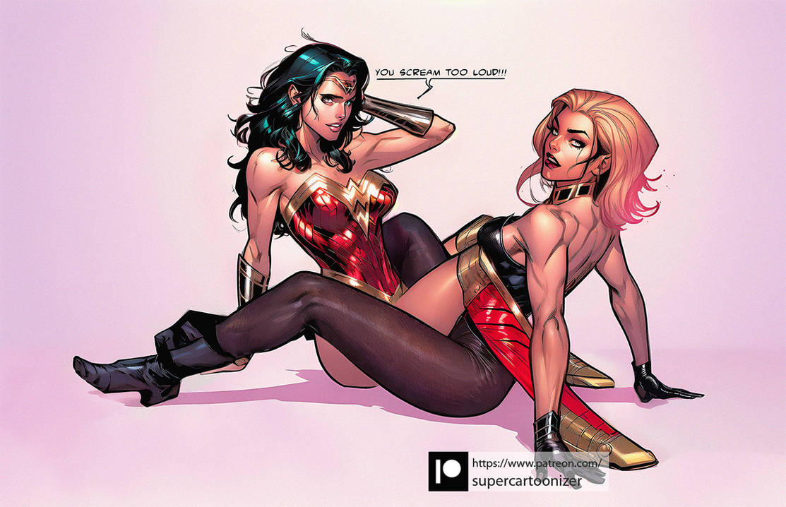 2girls ai_generated alternate_version_available amazon black_canary dc dc_comics diana_prince female female_only implied_tribadism scissoring supercartoonizer tribadism uncensored_version_at_paywall uncensored_version_available wonder_woman wonder_woman_(series) yuri