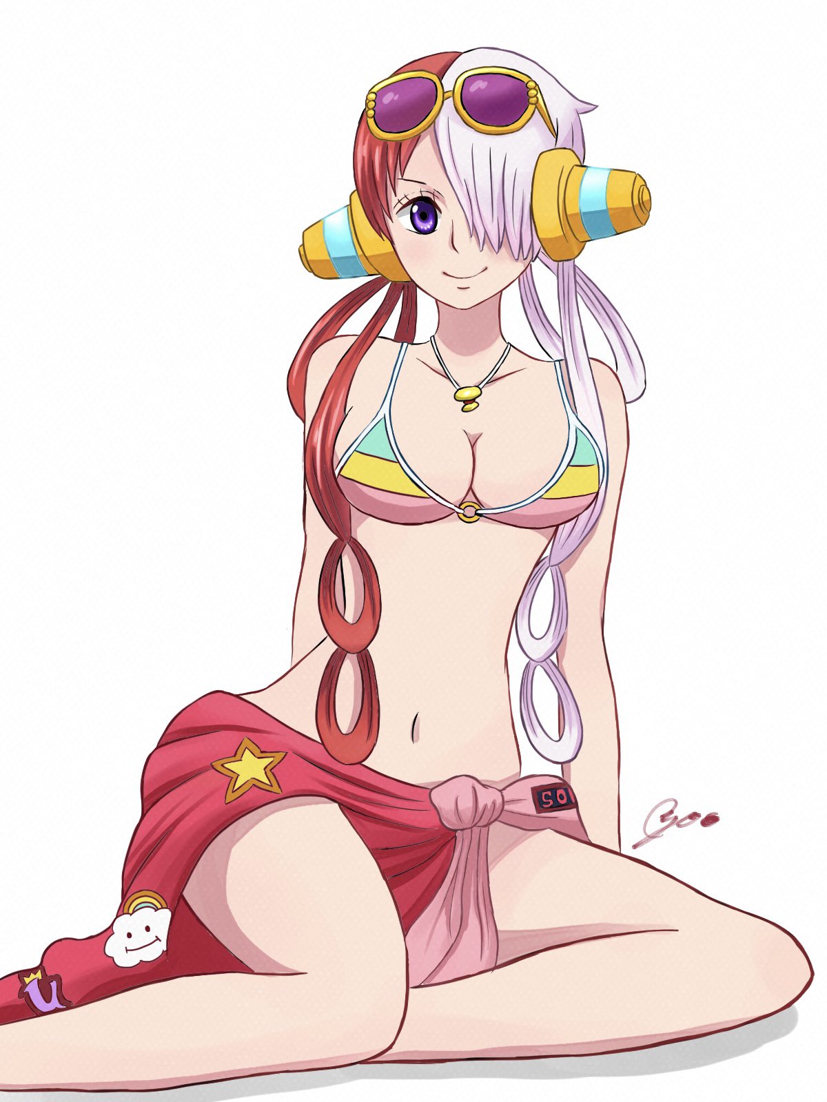 apple7apo female female_only huge_breasts large_breasts one_piece swimsuit uta_(one_piece)