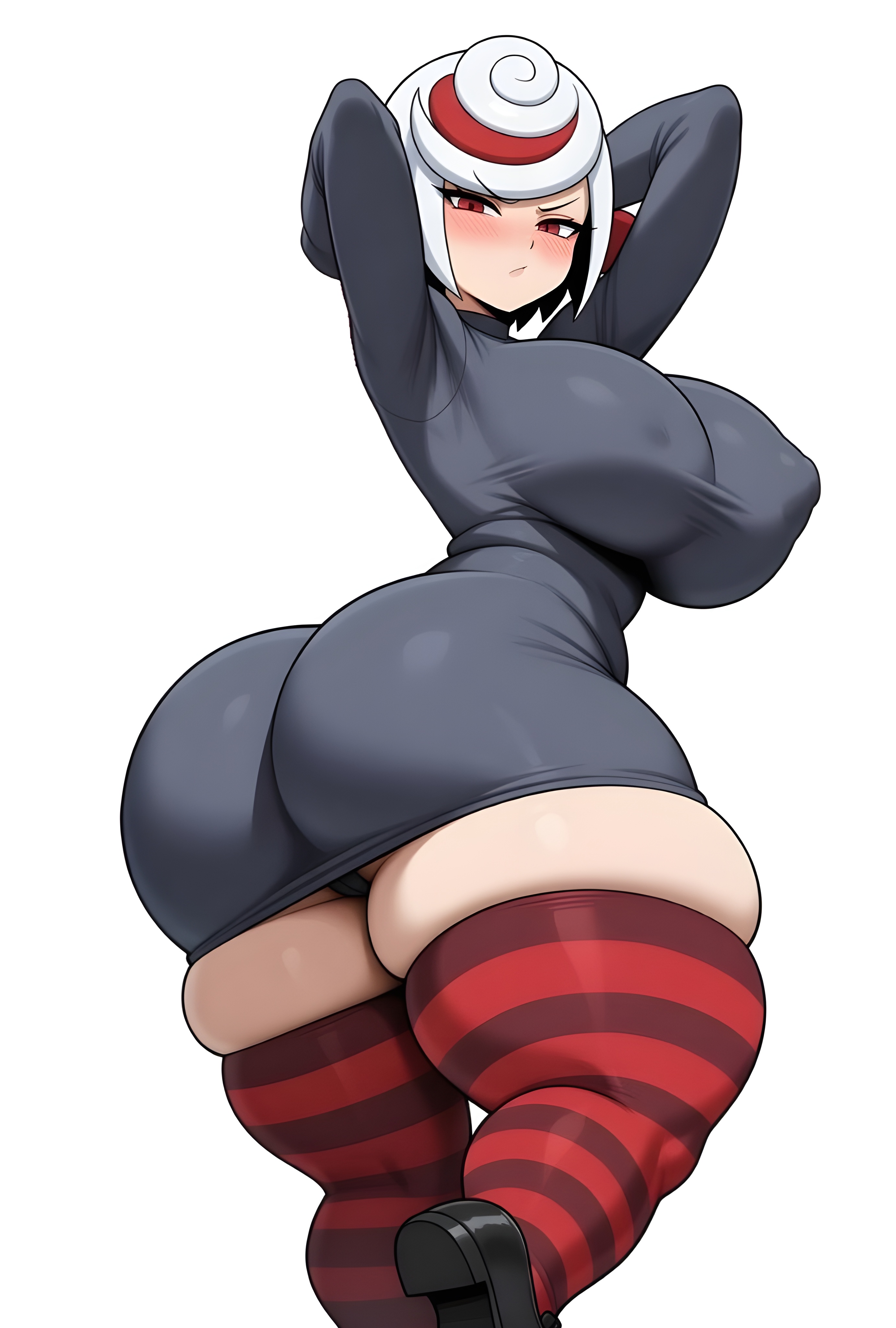 1female, 1girls, aged up, ai generated, ass, big ass, big breasts, big butt, brasil louco, breasts, bubble ass, bubble butt, clothed, clothed female, curvaceous, curvy, curvy body, curvy figure, dominant, dominant female, fat ass, fat butt, female, female only, fully clothed, large ass, looking at viewer, looking back, looking back at viewer, mature, mature female, mature woman, sage (sonic frontiers), sage (sonic), seducing, seducing viewer, seductive, seductive look, seductive smile, sega, sexy, sexy body, sexy pose, simple background, solo, solo female, solo focus, sonic (series), sonic frontiers, sonic the hedgehog (series), tagme, teen, teen girl, teenage girl, teenager, thick ass, thick body, thick butt, thick thighs, voluptuous, voluptuous body, voluptuous female, white background