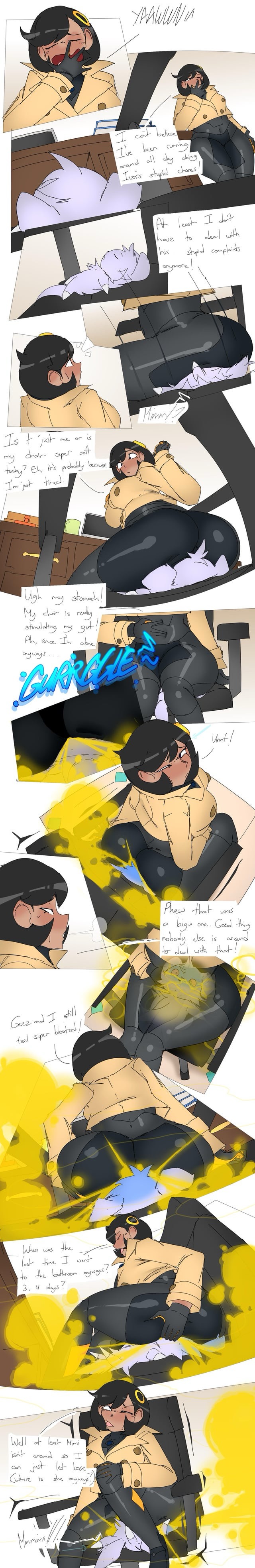 ass on face, bubble butt, dark skin, dark-skinned female, emma (pokemon), espurr, face in ass, facesitting, fart, fart fetish, fart torture, farting in face, female, lazei, matiere (pokemon legends: z-a), matiere (pokemon), nyasper, pokemon, pokemon legends: z-a, sitting on another, smothering, suffocation, trapped under ass, unaware