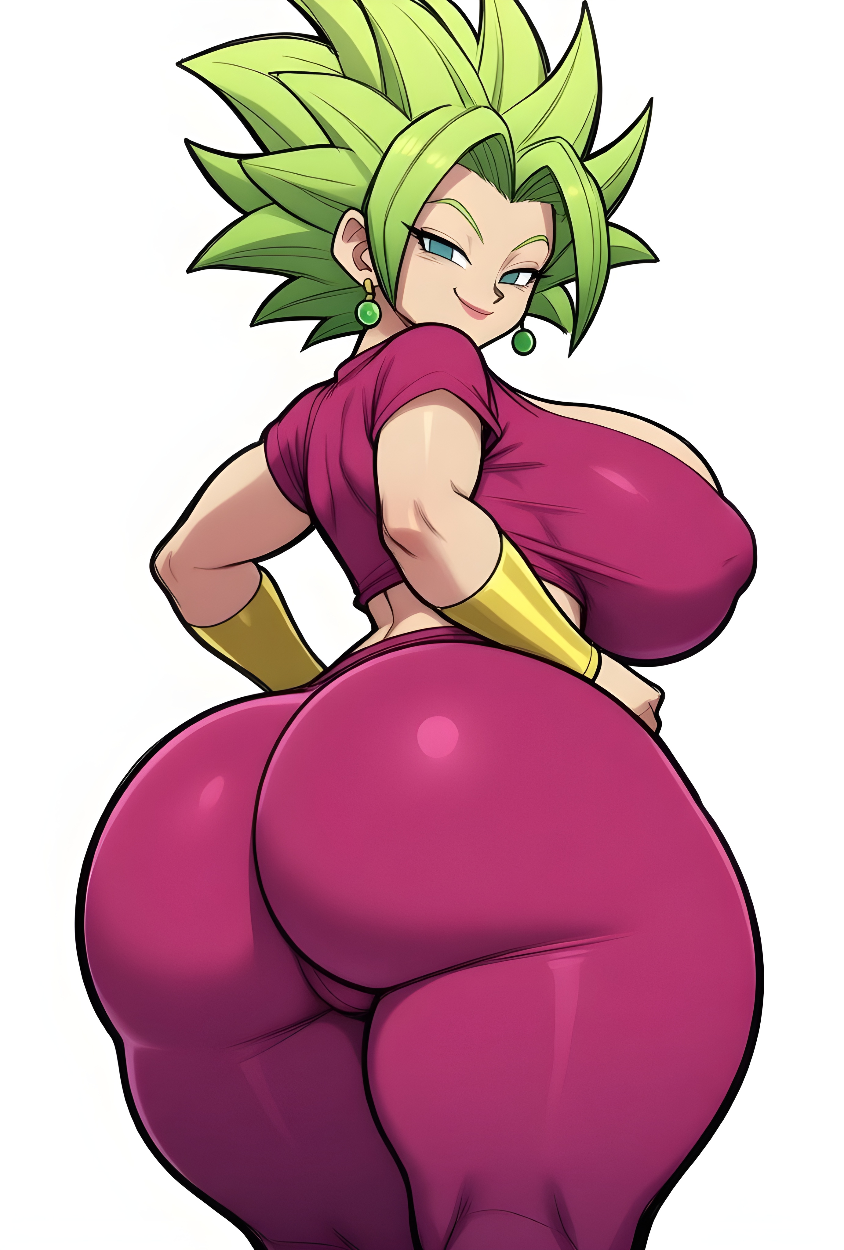 1female, 1girls, ai generated, ass, big ass, big breasts, big butt, brasil louco, breasts, bubble ass, bubble butt, clothed, clothed female, curvaceous, curvy, curvy body, curvy figure, dominant, dominant female, dragon ball, dragon ball super, dragon ball z, fat ass, fat butt, female, female only, fully clothed, fusion, fusion character, kefla, kefla (dragon ball), large ass, looking at viewer, looking back, looking back at viewer, mature, mature female, mature woman, milf, milf body, saiyan, saiyan female, seducing, seducing viewer, seductive, seductive look, seductive smile, sexy, sexy body, sexy pose, shueisha, simple background, solo, solo female, solo focus, tagme, thick ass, thick body, thick butt, thick thighs, toei animation, voluptuous, voluptuous body, voluptuous female, white background