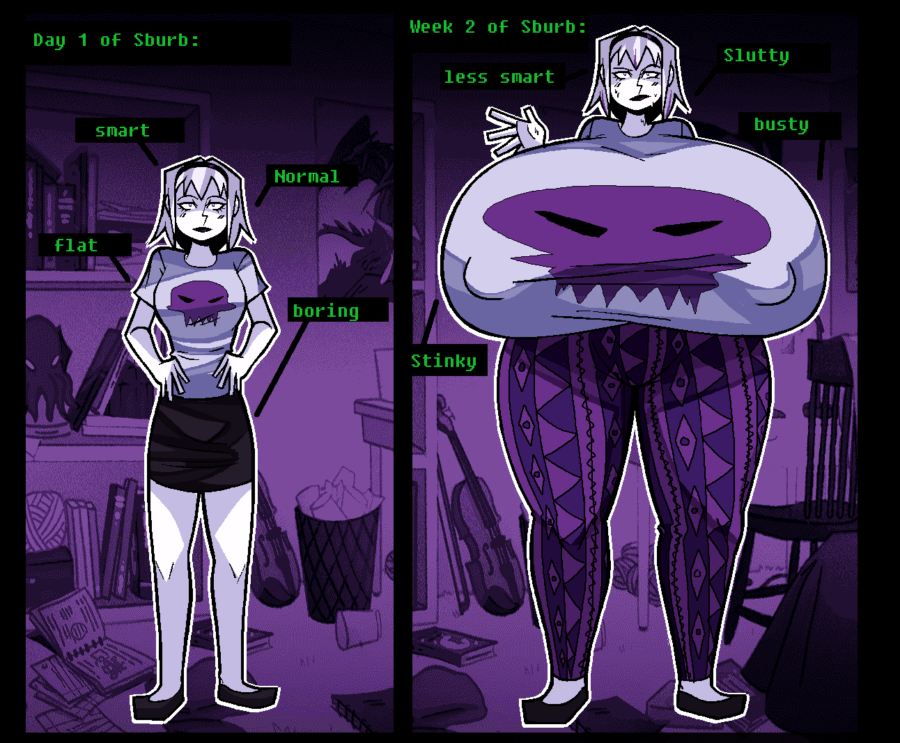 bimbofication, breast expansion, homestuck, ms paint adventures, rose lalonde, tagme, ykujo