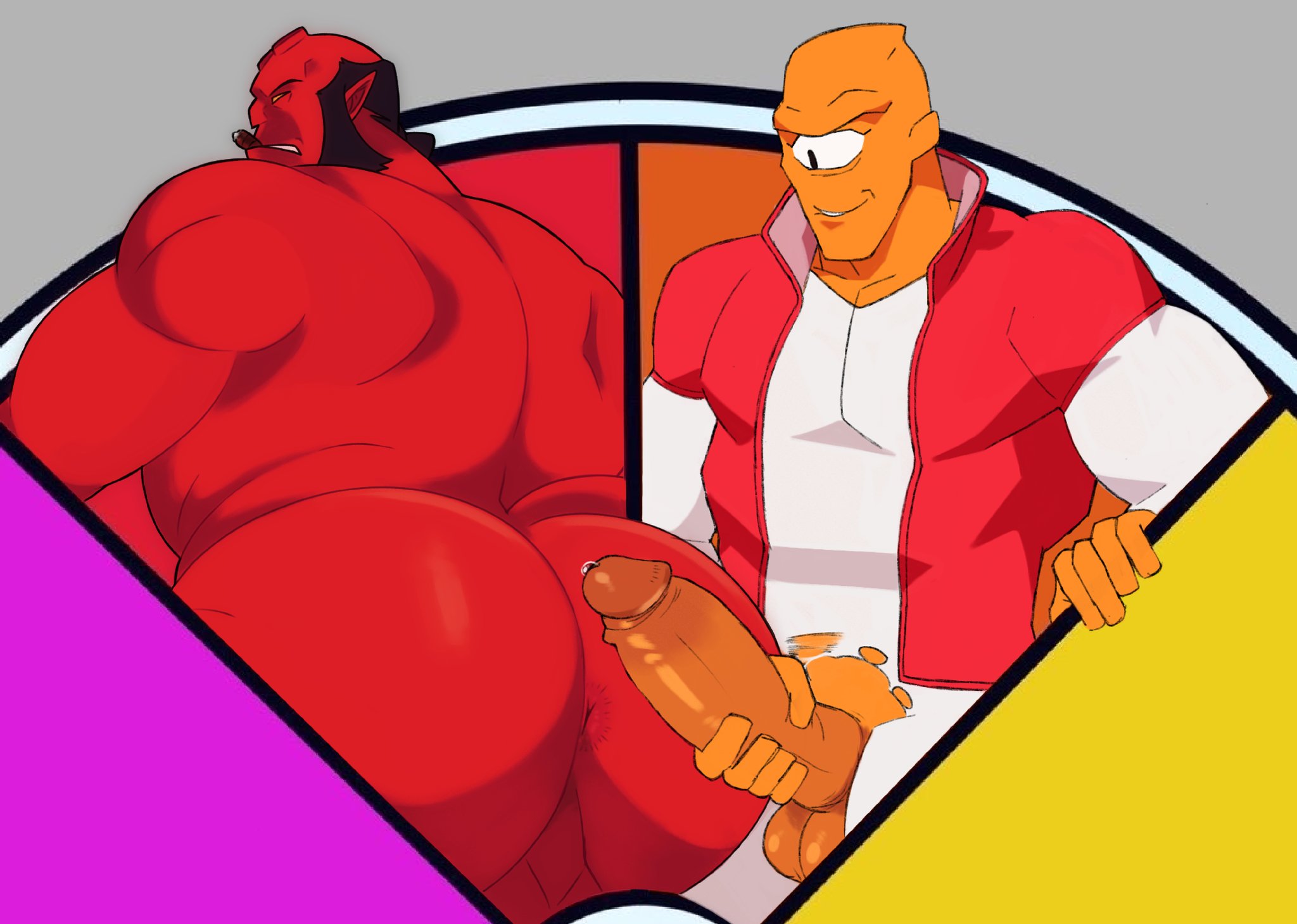 allen the alien, ass, bara, beard, big ass, big butt, big cock, big dick, big penis, boner, bubble ass, bubble butt, cock, crossover, cyclops, dat ass, dat butt, dick, doctorhiruluk, erection, fat ass, fat butt, gay, hellboy, hellboy (series), huge ass, huge butt, huge cock, invincible, invincible (tv series), large ass, large butt, male, male only, muscular, muscular male, orange skin, penis, precum, red skin, round ass, round butt, thick ass, thick butt, thick cock, thick dick, thick penis, veiny, veiny penis