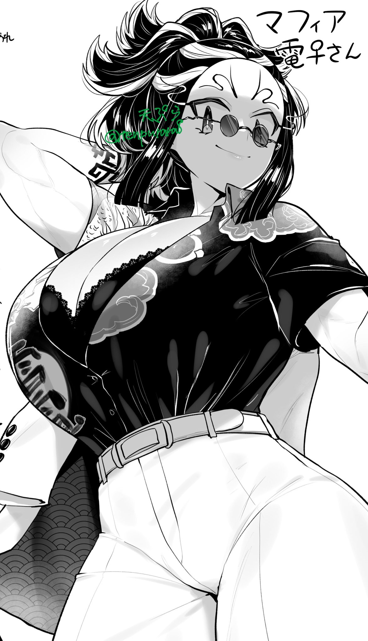 big breasts, big hips, breasts, clothes, female, genderswap, genderswap (mtf), raiden tameemon (shuumatsu no valkyrie), rule 63, shuumatsu no valkyrie, tenpura (artist)
